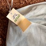 Aerie  Ribbed One Shoulder Crop Tank Top Blue Size Large NWT HAS  SMALL STAINS Photo 4