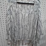 Lavender Brown  White Blue Stripe V Neck Kimono Sleeve Tunic Top Size M Photo 2