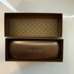 Gucci  Dark Brown Sunglasses with Gold Logo Photo 4