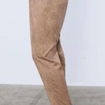 ZARA BEIGE Faux Suede High Pants TROUSERS Photo 2
