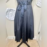 The Limited NTM: Empire Waist Pleated Accordion Skirt Black Midi Dress Sz 10 Photo 12