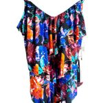 Magicsuit Flower Child Floral Separate Rita Ruffle Tankini Swimsuit Top Size 12 Blue Photo 3
