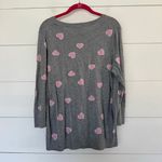 Talbots  Woman Women’s 1X Plus Size Grey Pink Heart Sweater pullover Photo 3