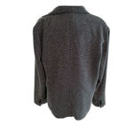 Coldwater Creek | Charcoal Black Tweed Blazer Jacket Size Large Button Up Photo 2