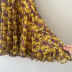VICI  Tiered Baby Doll Dress XS Yellow Purple Floral‎ Mini Photo 3