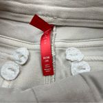 Spanx  Tan Khaki Wide Leg Womens Size Medium Button-Detail Pants Pull-On *FLAW Photo 2