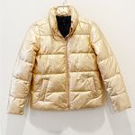 J.Crew J. CREW Rose Gold Metallic Puffer Jacket size XS Photo 3