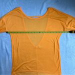 Ideology  3/4 Sleeve Back Cut Out Chevron Burnout Top in Orange Size Small Photo 1