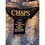 CHAPS  Women's Large Blue Paisley Sleeveless Button Front Jumpsuit‎ with Pockets Photo 3