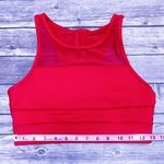 Zyia Active Red Sheer Mesh Paneling Back Zip Up One More Rep Sports Bra Medium Photo 7