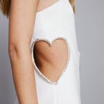 Nasty Gal White Heart Cut Out Dress Photo 1