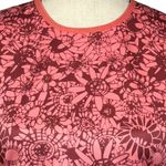 Patagonia  Medium Capilene Top Floral Stretch Cap Sleeves Round Neck Pink Multi Photo 1