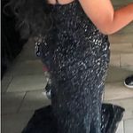 Terry Costa  Dress Prom Black Sequin Photo 1