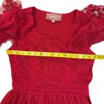 JessaKae Elegant Lace With Tulle Red Midi Dress Size XS Photo 13