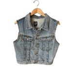 Gap Vintage Y2K 100% Cotton Denim Vest Size M Photo 3