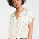 Lou & grey  Square Stitch Tie Front Shirt Photo 0