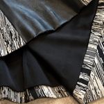 Catherine Malandrino  Peplum Jacquard Faux Leather Accent Sleeveless Top Zipper 8 Photo 5