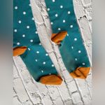 None Green Orange Polka Dot Knee High Compression Pressure Socks Photo 4