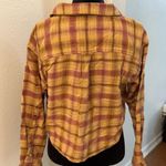 American Eagle  Distressed Oversized Long Sleeve Flannel Button Up Shirt Photo 2