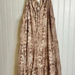 Anthropologie  Drew pink/mauve halter sleeveless tiered dress size medium D39 Photo 0