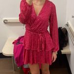 Long Sleeve Pink Sequin Dress Photo 0