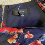 Lulus NWOT Growing, Growing, Gone Navy Blue Floral Print Cutout Maxi Dress Photo 7