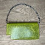 Dion Lee Corner Cut Out Shoulder Bag Italian Calfskin Lime Green Silver Chain Photo 5