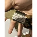 VTG Pushpa Inc Brass Cowboy Hat Shaped Buckle Green‎ Gold Silk 36" Photo 6