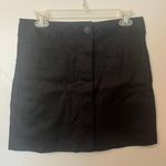 Banana Republic Women's Black Linen Blend A-Line Front Button Skirt Size 10 NWT Photo 0