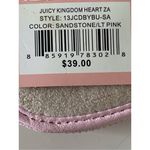 Juicy Couture NWT Kingdom Heart Zip Around Wristlet Sandstone Velour Light Pink Photo 4