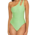 Becca NWT Glimmer Violet Asymmetrical One-Piece Swimsuit Size Large Photo 2