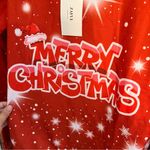 Zaful NWT  womens Christmas holiday drop shoulder sweatshirt red XL Photo 1