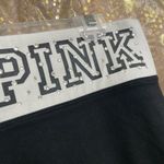 PINK - Victoria's Secret  Black White Rhinestone Yoga Leggings, M Photo 3