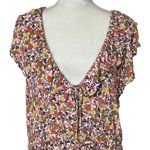 Old Navy  Women’s Waist Defined Fluter Sleeves Multicolored Floral Dress Size XL Photo 3