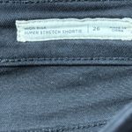 PacSun  Black Denim Shorts Lace-Up High Rise Super Stretch Shortie 26‎ Photo 6