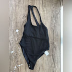 l*space L* Phoebe One Piece in Black Ribbed One Shoulder Size‎ 8 NWT Photo 1