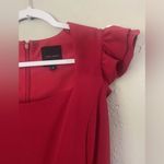 Alex Marie Nordstrom Red Belted Sheath Dress w/ Flutter Sleeves Wm’s Size 6 Photo 3