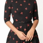Unique Vintage  Black & Red Bows Stephanie Dress Photo 0