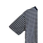 ZARA Striped TShirt Navy White Casual Oversized Crew Neck Short Sleeve Top M Photo 2