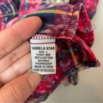 Vanilla Star Jeans VANILLA STAR Red Plaid Bleached Button Down Shirt Size L Photo 3