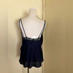 Lucy Paris Brynn Lace-Trim Camisole Tank Top Navy Blue Size Small New with tags Photo 4