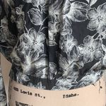 Melrose and Market  Floral Hatchback Bell Sleeve Black Blouse Size Small NWT Photo 4