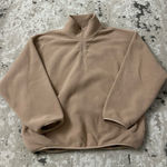 TNA Polar Fleece Quarter Zip Size Large Tan Photo 0