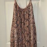 Adrienne  Pink-Tan Snake Print Sleeveless Cami Dress Small Photo 0