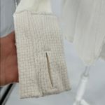 We The Free Free People  Cream Waffle Knit Raw Edge Long Sleeve Top Sz M Photo 6