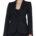 L'Agence NWT  Chamberlain Single Breasted Blazer Suit Jacket Black Tweed Size 0 Photo 0