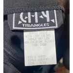 Vintage 90s City Triangles Mini Dress Sheath Embroidered Square Neck Black 8 Photo 7