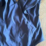 Ulla Johnson Evelina Ruffle Plunge One-Piece Swimsuit, Navy, Size Small, $380 Photo 7