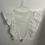 ZARA White Ruffle Crop Top Photo 1