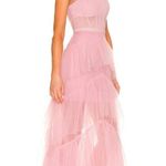 BCBGMAXAZRIA NWT BCBG MaxAzria Oly Corset Gown in Pink Rose Tiered Ruffle Tulle Dress 4 Photo 1
